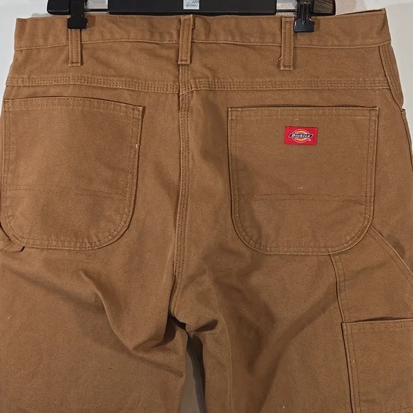 Dickies Men's Heavyweight Cotton Brown Carpenter Pants 36 x 30 - Picture 2 of 10